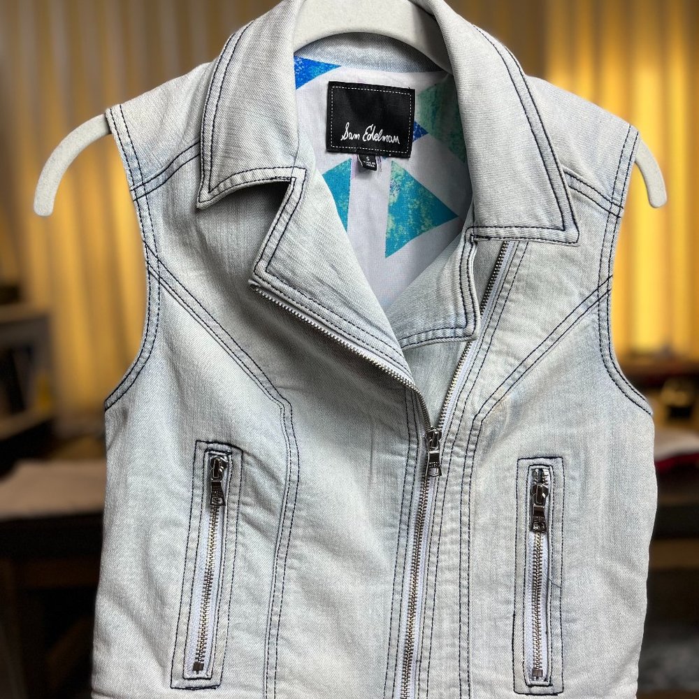 SAM EDELMAN - JEAN CROPTOP Jacket Size: S